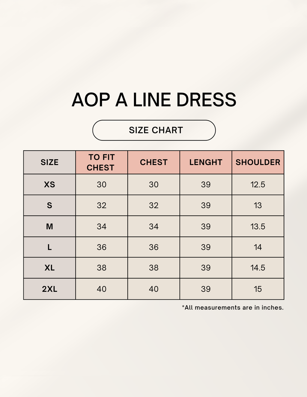 Color_Size Chart
